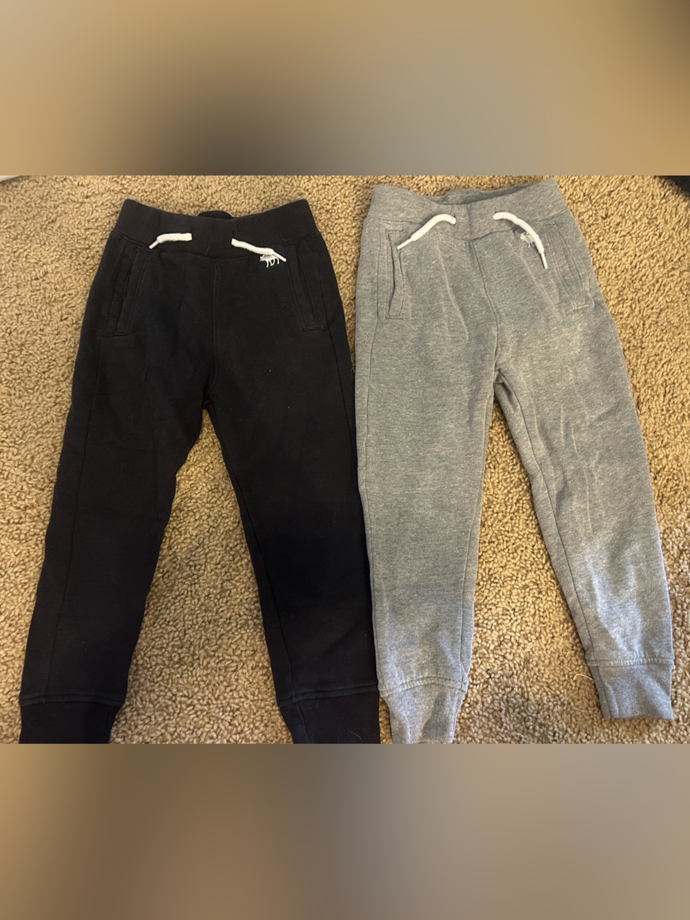 Abercrombie Kids Black & Gray Jogger Pants 5/6